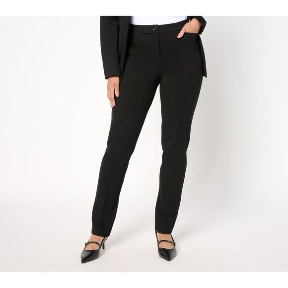 Susan Graver Women's Pants Sz 2XS (XXS) Tailored by Regular Smart Black A655628 - Picture 1 of 4